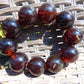 92 gram 10 Beads  Mala Bracelet Indonesian Cherry Red Amber 25 mm for Healing BB6