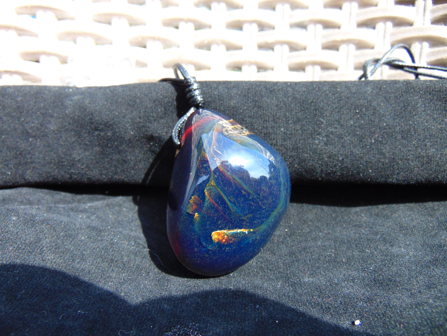 41 gram Pendant Indonesian Blue Amber for Healing 25A495