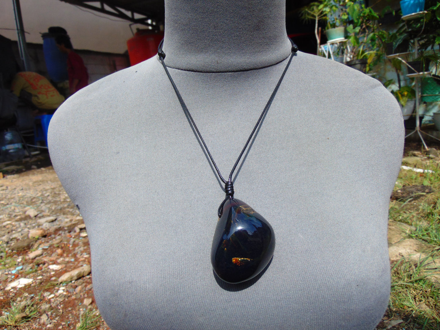 41 gram Pendant Indonesian Blue Amber for Healing 25A495