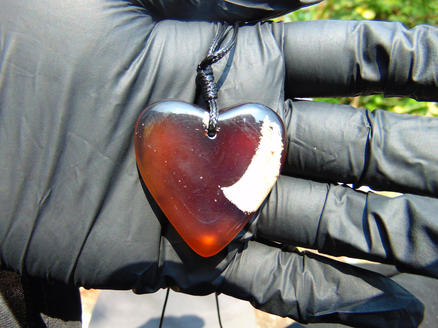 9 gr Heart Pendant Indonesian Blue Amber for Healing 25N195