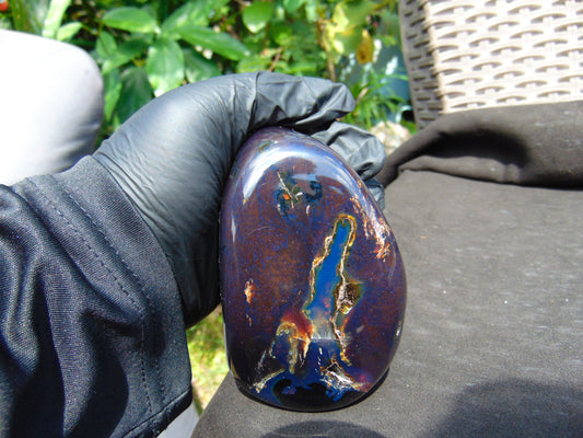 310 gram Full polished Indonesian Blue Amber for Healing ML73