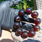 92 gram 10 Beads 25 mm Mala Bracelet Indonesian Cherry Red Blue Amber for Healing BB11