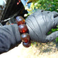 92 gram 10 Beads 25 mm Mala Bracelet Indonesian Cherry Red Blue Amber for Healing BB11