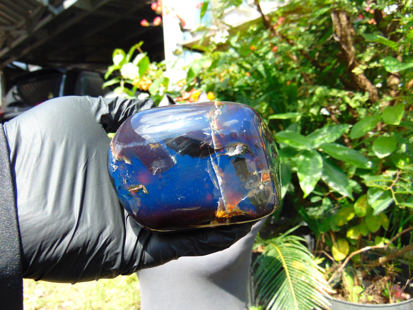310 gram Full polished Indonesian Blue Amber for Healing ML73