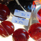 92 gram 10 Beads 25 mm Mala Bracelet Indonesian Cherry Red Blue Amber for Healing BB11