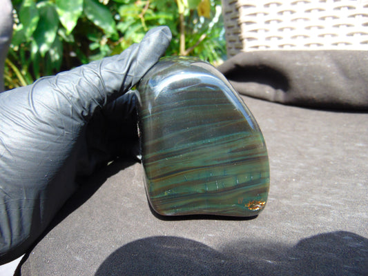 257 gram Full polished Indonesian Green Amber for Healing ML72