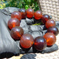 56 gram 12 Beads Mala Bracelet Indonesian Red Amber 20 mm for Healing BB4