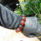 56 gram 12 Beads Mala Bracelet Indonesian Red Amber 20 mm for Healing BB4