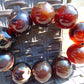 94 gram 10 Beads Mala Bracelet Indonesian Dark Red Amber 25 mm for Healing BB7