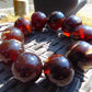 94 gram 10 Beads Mala Bracelet Indonesian Dark Red Amber 25 mm for Healing BB7