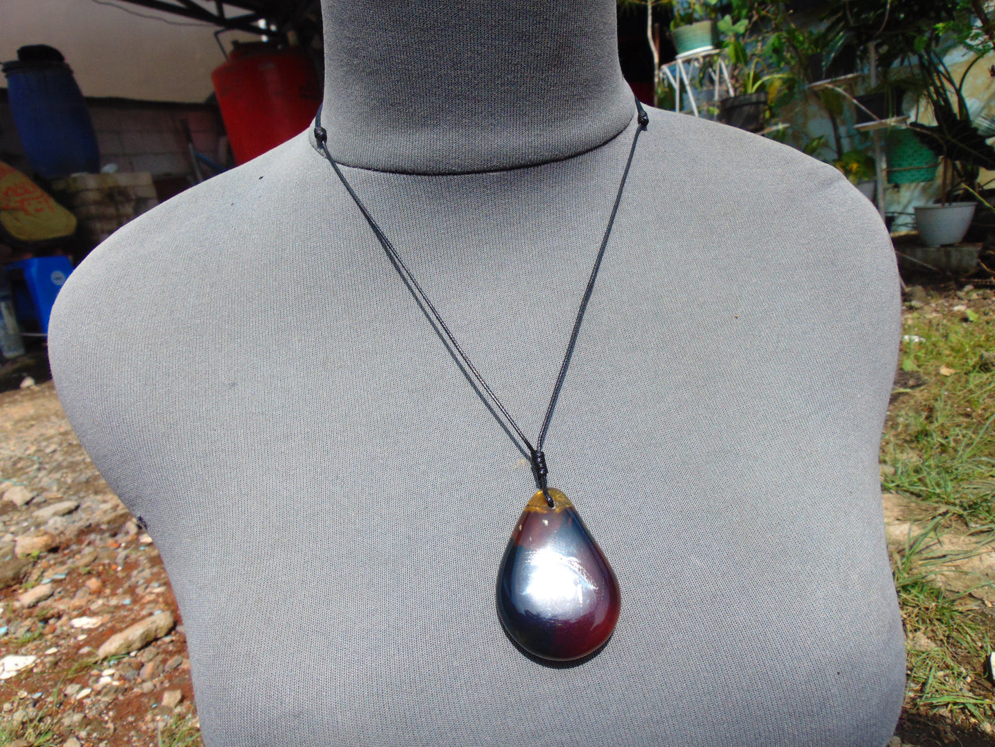 13 gram Pendant Indonesian Blue Amber for Healing PCA995