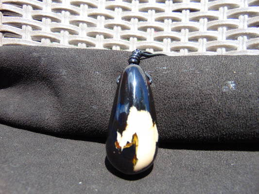 22 gr Teardrop Pendant Indonesian blue Amber for Healing 25A53