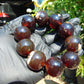 94 gram 10 Beads Mala Bracelet Indonesian Dark Red Amber 25 mm for Healing BB7