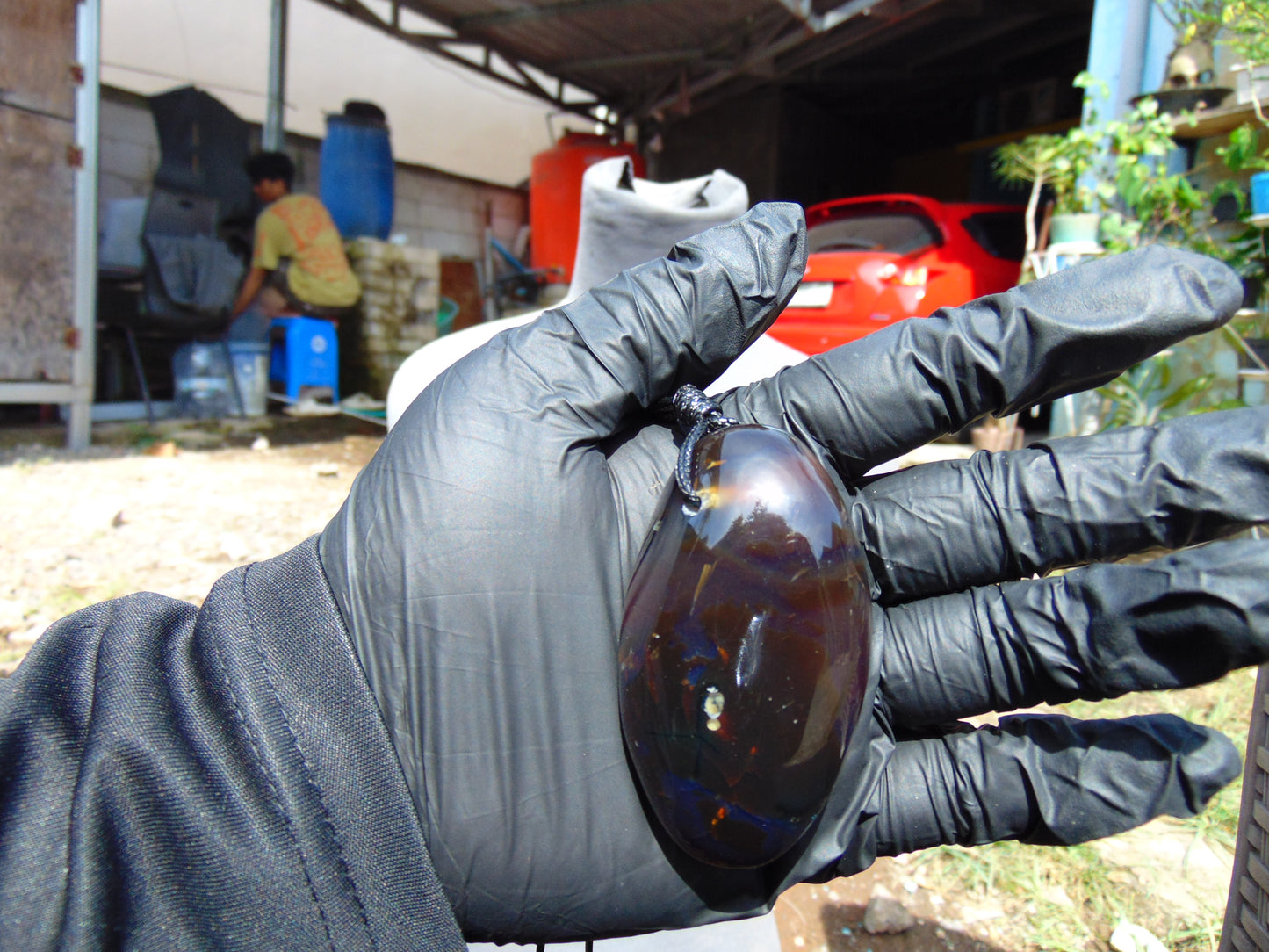40 gram Pendant Indonesian Blue Amber for Healing 25A493
