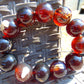 56 gram 12 Beads Mala Bracelet Indonesian Inclusion Crystal Red Amber 20 mm for Healing BB9