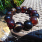 56 gram 12 Beads Mala Bracelet Indonesian Inclusion Crystal Red Amber 20 mm for Healing BB9