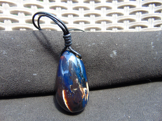 27 gr Teardrop Pendant Indonesian blue Amber for Healing 25A66
