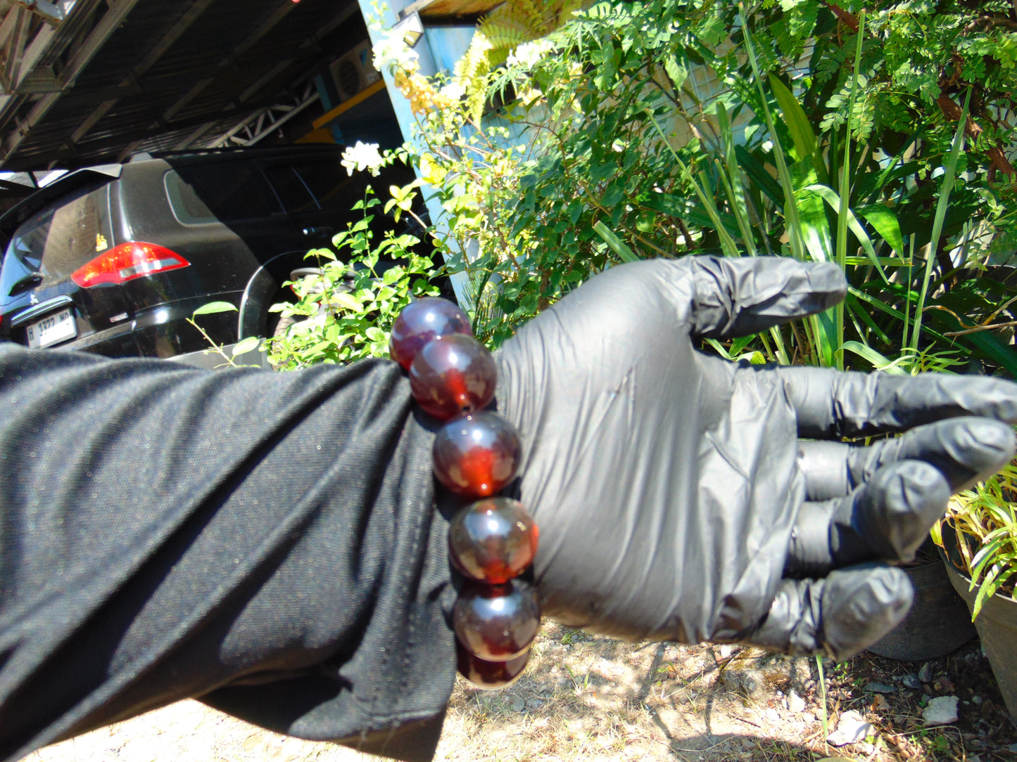 56 gram 12 Beads Mala Bracelet Indonesian Red Amber 20 mm for Healing BB8