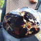 1658 gr Full Polished 20x18x7 mm Indonesia Black Blue Amber for Healing AR217