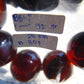 92 gram 10 Beads Mala Bracelet Indonesian Inclusion Red Purple Amber 25 mmfor Healing BB1
