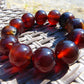 54 gram 12 Beads Mala Bracelet Indonesian Red Amber 20 mm for Healing BB3