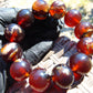 54 gram 12 Beads Mala Bracelet Indonesian Red Amber 20 mm for Healing BB3