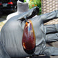 21 gr Teardrop Pendant Indonesian white Amber for Healing 25N78