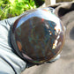 91 gram Round Flat 74x24 mm Indonesia Blue Brown Amber for Healing EU84