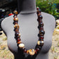 159 gr Small Beads Combination Necklace Indonesian Yellow Red White Amber for Healing FR88