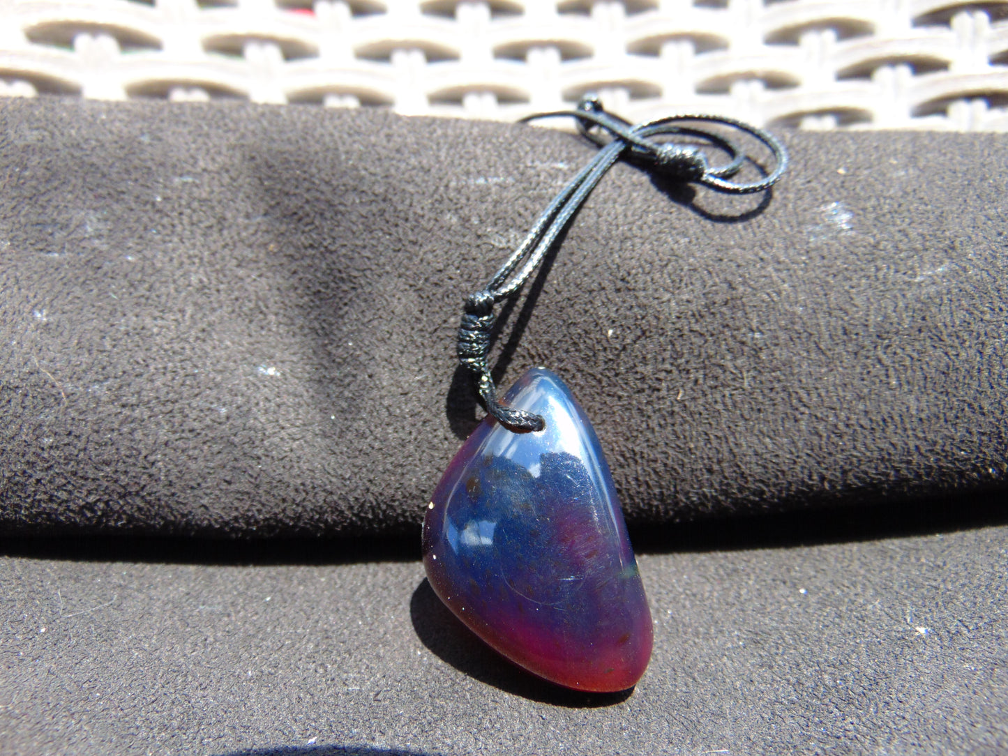 11 gr Teardrop Pendant Indonesian blue Amber for Healing PCY2