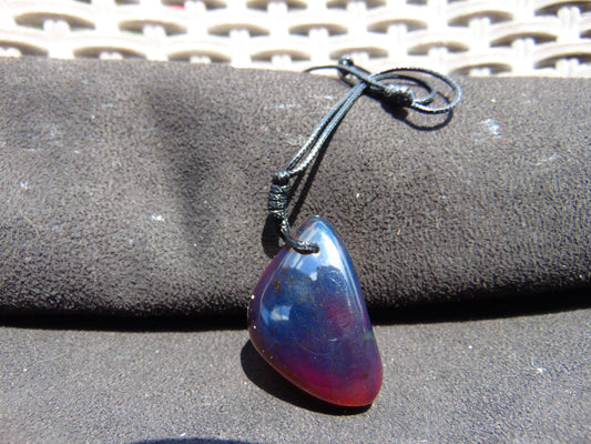 11 gr Teardrop Pendant Indonesian blue Amber for Healing PCY2
