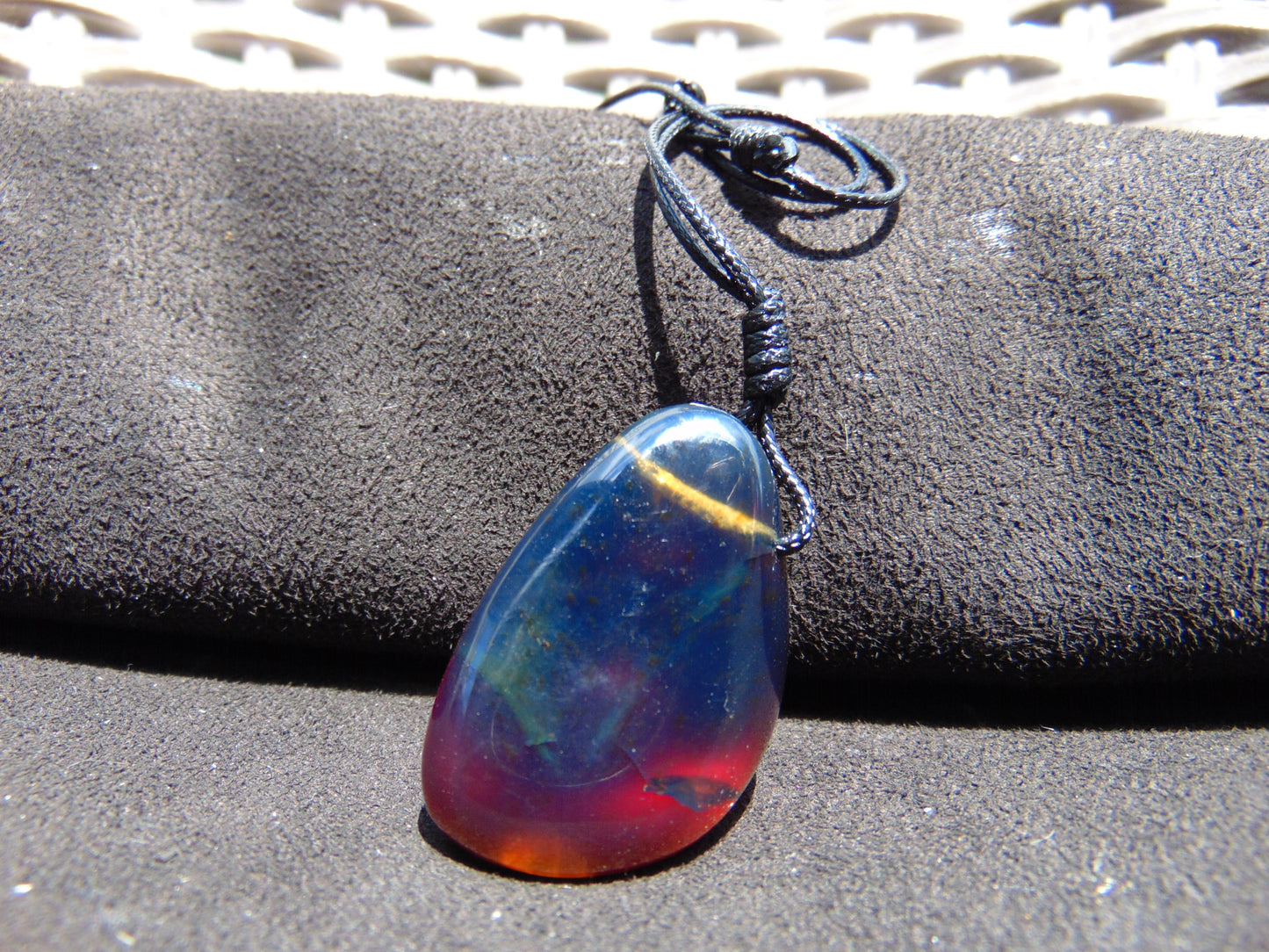 11 gr Teardrop Pendant Indonesian blue Amber for Healing PCY2