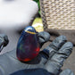 11 gr Teardrop Pendant Indonesian blue Amber for Healing PCY2