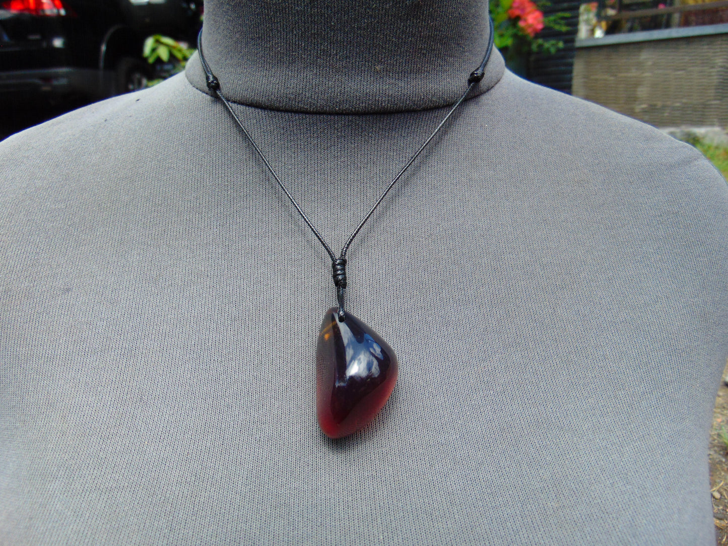 11 gr Teardrop Pendant Indonesian blue Amber for Healing PCY2