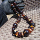 165 gr Small Beads Combination Necklace Indonesian Red White Amber for Healing FR79