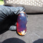 38  gr Teardrop Pendant Indonesian blue Amber for Healing 25Y48