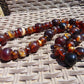 91 gr Small Beads Combination Necklace Indonesian Yellow Red Amber for Healing FR73