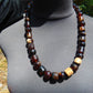 87 gr Small Beads Combination Necklace Indonesian Dark Red Amber for Healing FR86