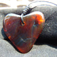 6 gr Heart Pendant Indonesian Red Blue Amber for Healing 25A232