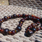 92 gr Small Beads Combination Necklace Indonesian Dark Red Amber for Healing FR74