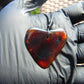 6 gr Heart Pendant Indonesian Red Blue Amber for Healing 25A232