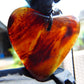 6 gr Heart Pendant Indonesian Red Blue Amber for Healing 25A232