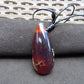 32 gr Teardrop Pendant Indonesian white Amber for Healing 25Y4