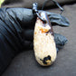 32 gr Teardrop Pendant Indonesian white Amber for Healing 25Y4
