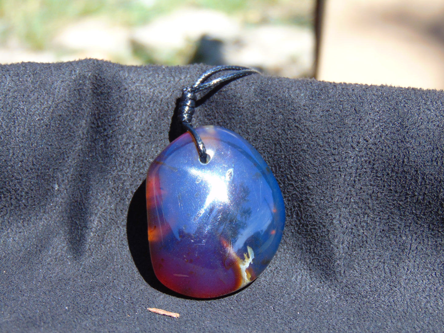 13 gram Pendant Indonesian Blue Amber for Healing 26Y187