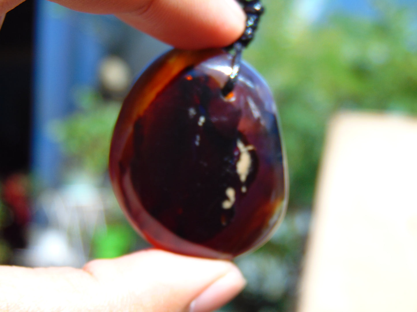 13 gram Pendant Indonesian Blue Amber for Healing 26Y187