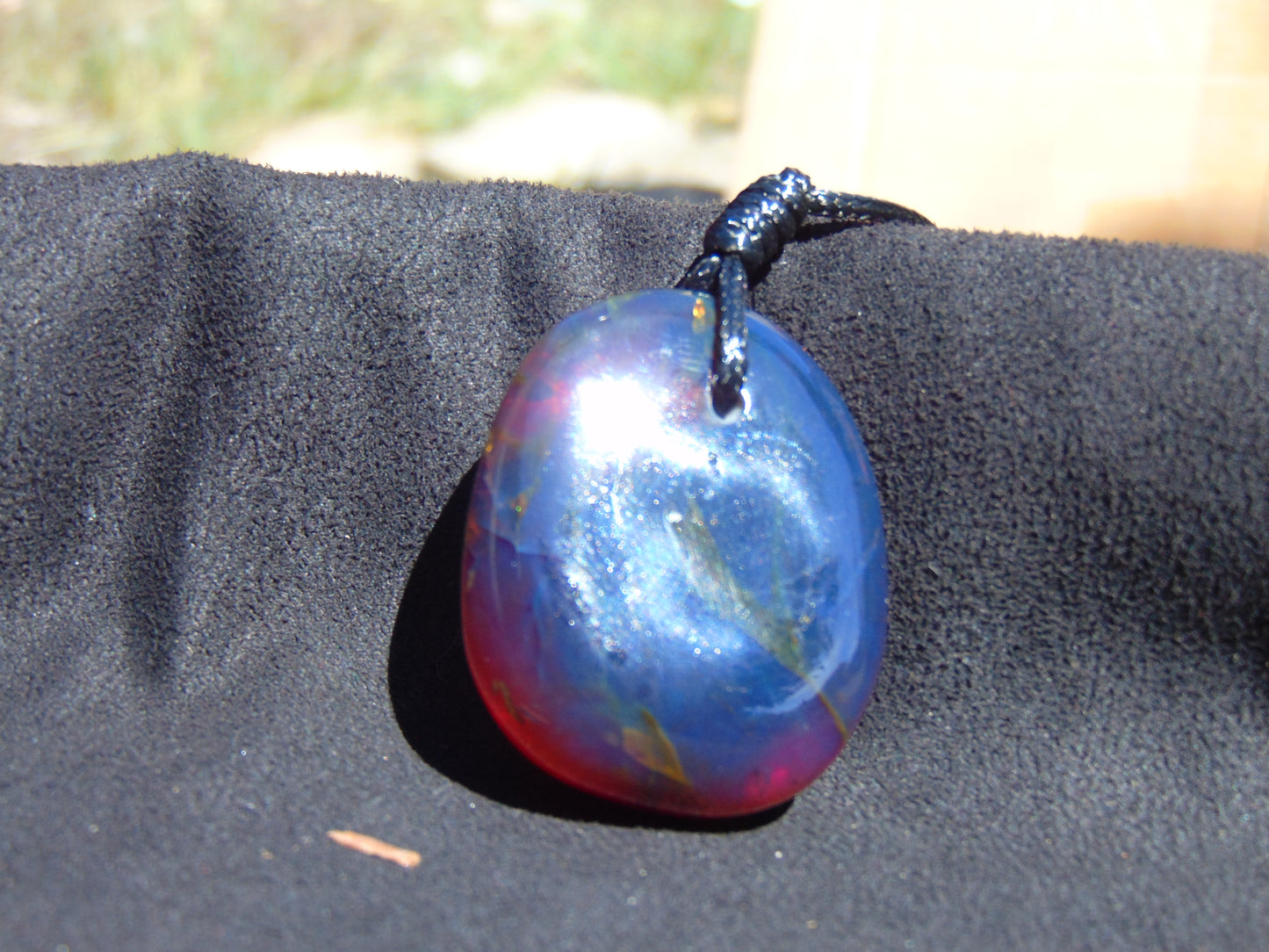 17 gram Pendant Indonesian Blue Amber for Healing 26Y204