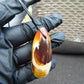 12 gr Teardrop Pendant Indonesian white Amber for Healing 25N80