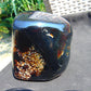 459 gr Shaped Square Polished Indonesian Mushroom Inclusion Dark Blue Amber for Healing FR112