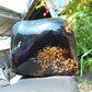 459 gr Shaped Square Polished Indonesian Mushroom Inclusion Dark Blue Amber for Healing FR112